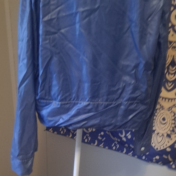 Men's 1970s Blue Nylon Jacket - Picture 6 of 7